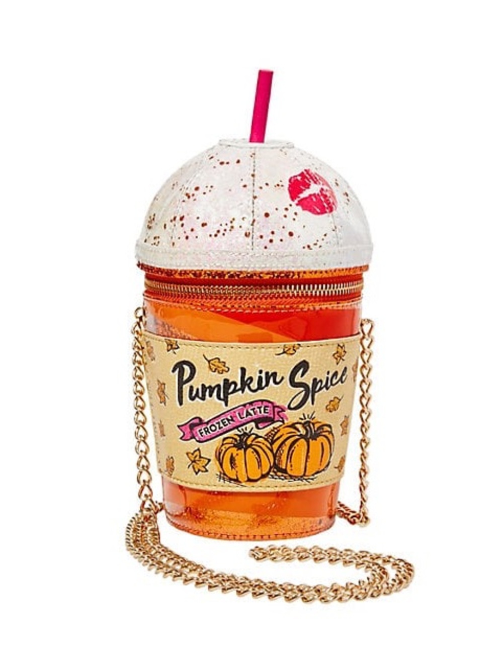 Betsey Johnson COLLECTIBLE (2017) Pumpkin Spice Frozen Latte Coin Purse (New)